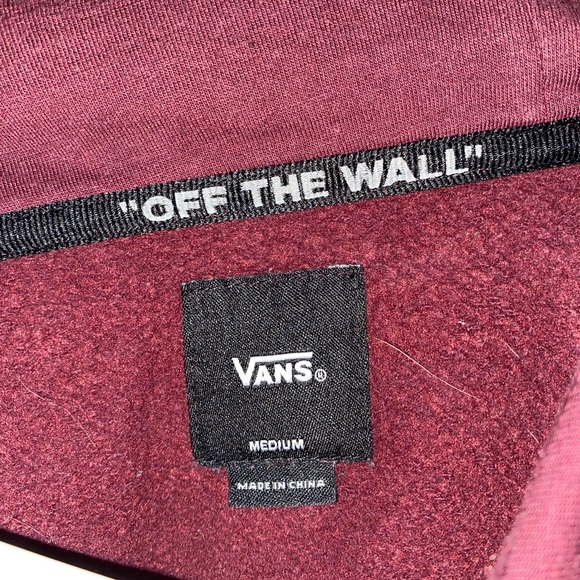 Woman’s Burgundy Vans Hoodie - Picture 2 of 2